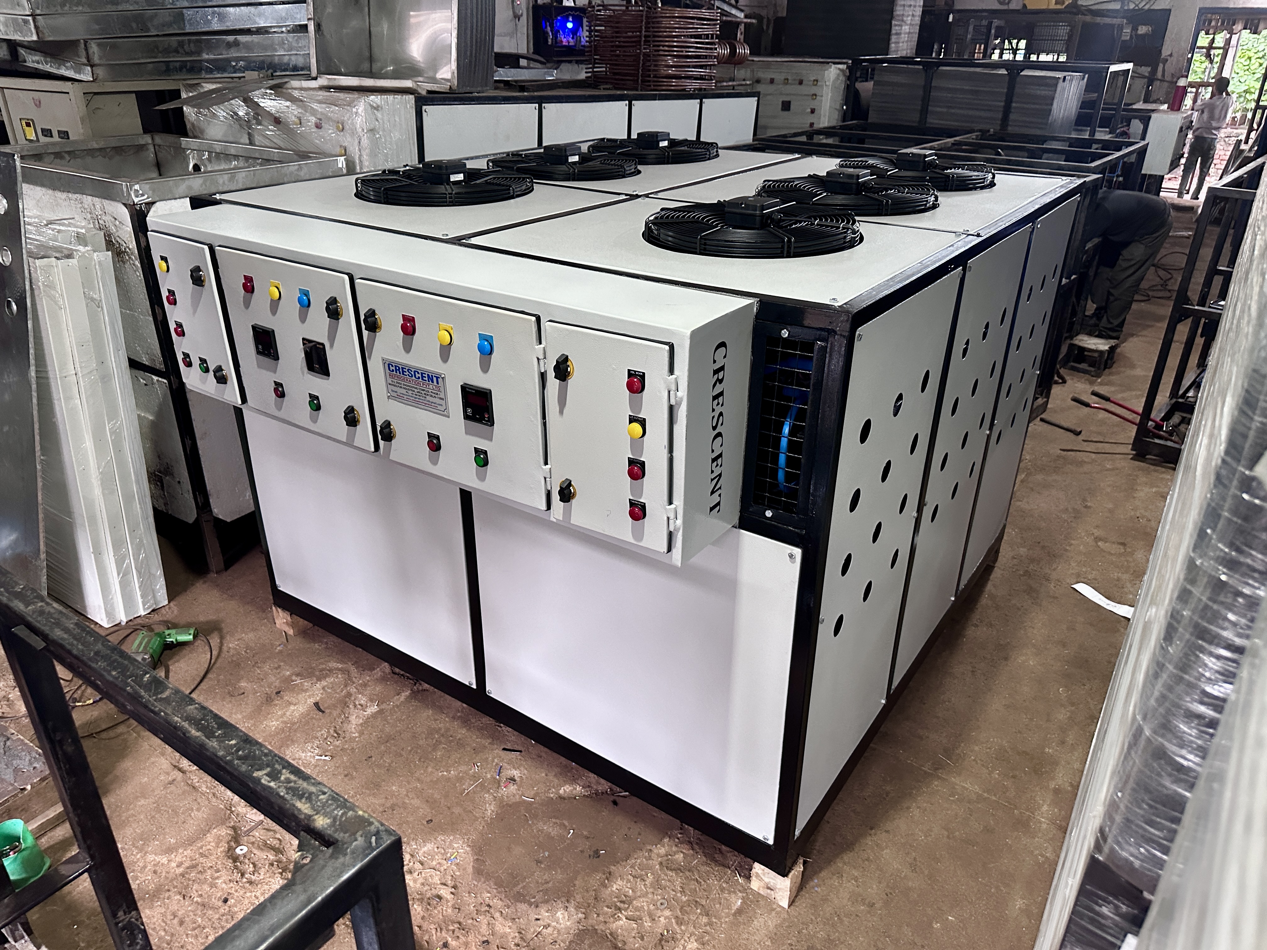 Chiller units installed at a customer facility